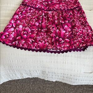 Kika Vargas Fuchsia Floral Skater Skirt